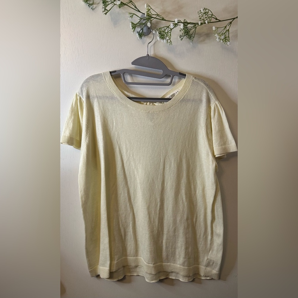 (B30)DownEast | Cream Bow Back Top